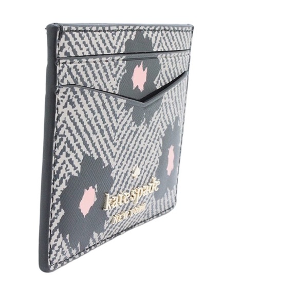 Kate Spade Staci Small Slim Herringbone Floral Card Holder - Picture 5 of 6